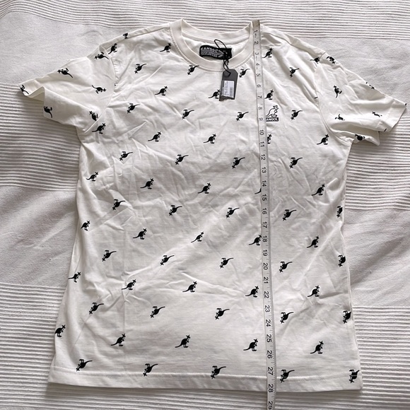 KANGOL All Over Print Off White Combo T-Shirt Size Small - Picture 7 of 7